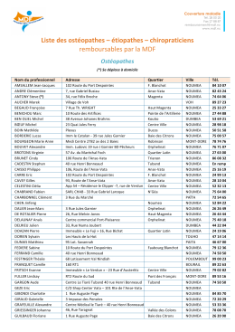 Liste_osteopathes_chiropraticiens_remboursables par la MDF
