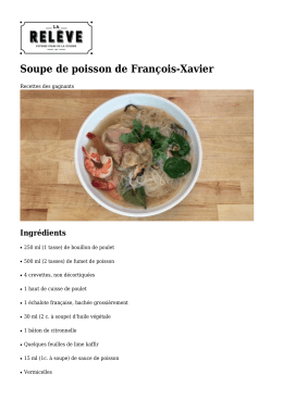 Soupe de poisson de François-Xavier