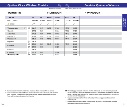 Qu&eacute;bec City &ndash; Windsor Corridor Corridor Qu&eacute;bec