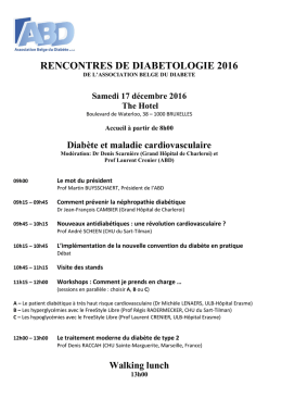 Rencontres de Diabétologie 2016