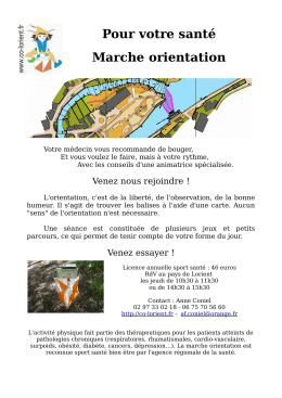 Pour votre sant&eacute; Marche orientation