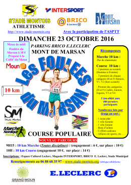 Bulletin inscription Foulées du Marsan 2016