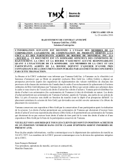 CIRCULAIRE 129-16 Le 26 octobre 2016 RAJUSTEMENT DE