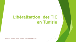 Libéralisation des TIC en TUNISE