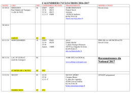 calendrier - ufolep 45