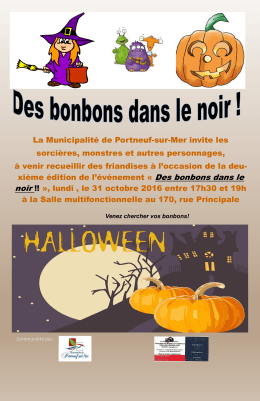 31 octobre : Des bonbons dans le noir - Municipalité de Portneuf