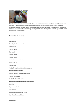 Cupcakes sanglants pour Halloween Bient&ocirc;t Halloween alors pour l