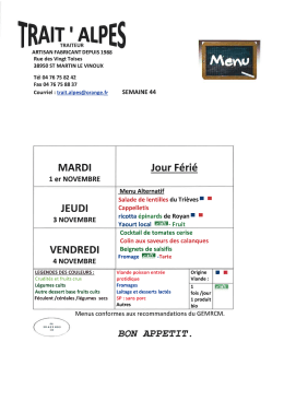 Voir menu semaine