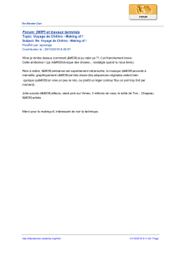 Forum: [WIP] et travaux termin&eacute;s - The Blender Clan