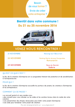 VENEZ NOUS RENCONTRER !