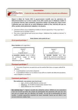 Concertation : Pourquoi participer ? Comment participer ?