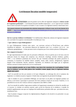 Lerichemont [location meubl&eacute;e temporaire] - DRIHL Ile-de