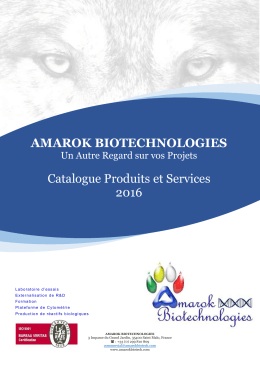 Télécharger - Amarok Biotechnologies