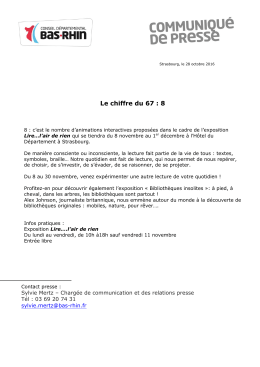 Le chiffre du 67 : 8 - Bas-Rhin