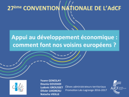 Appui au d&eacute;veloppement &eacute;conomique : comment font nos voisins