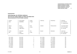 Annonces de l`appel d`offres en dollars des Etats-Unis