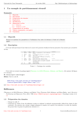 A tutorial for recursive partitionning