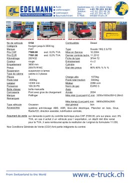 No de vehicule 5154 Combustible Diesel Catégorie fourgon jusqu`à