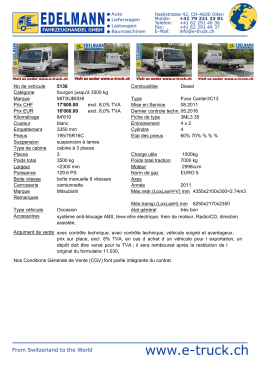 No de vehicule 5136 Combustible Diesel Catégorie fourgon jusqu`à