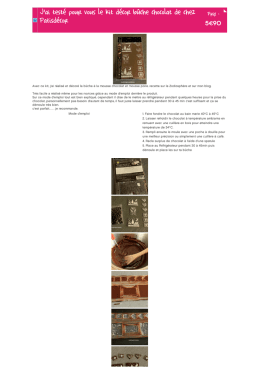 J`ai testé pour vous le kit décor bûche chocolat de chez Patisdécor