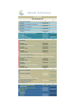 Annuaire des services