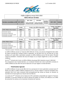 Exel Industries - CP CA Q4 2015-2016