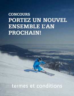 termes et conditions - Sommets du Saint
