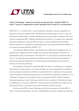 Linear Technology annonce les dessins de microcircuit standard