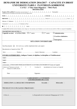 Demande D&eacute;rogation 2016-2017