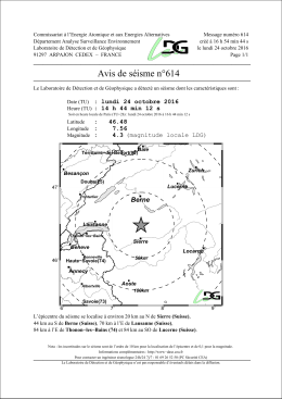 Communiqu&eacute; alerte LDG