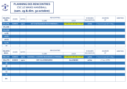 WEEK END DU 29 OCTOBRE