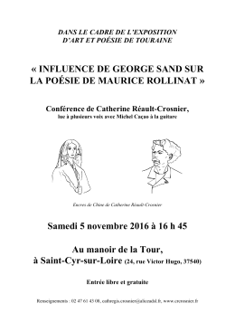 Influence de George Sand sur la po&eacute;sie de Maurice Rollinat