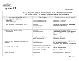 Précisions sur les quotas CSSS du Granit