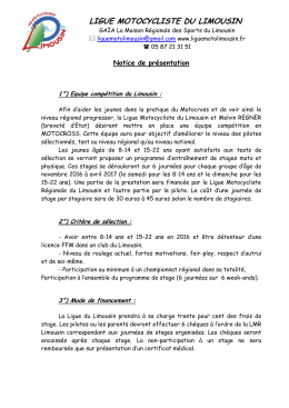 ligue motocycliste du limousin - Ligue Motocycliste Régionale du