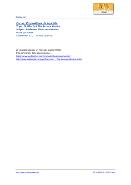 Forum: Propositions de logiciels