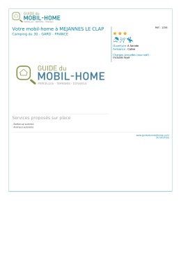 Votre mobil-home à MEJANNES LE CLAP