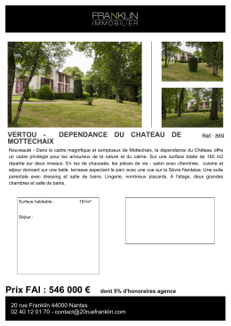 VERTOU - DEPENDANCE DU CHATEAU DE MOTTECHAIX