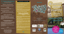 18&egrave;mesJourn&eacute;es d`&eacute;tudes Vosgiennes - Monthureux-sur