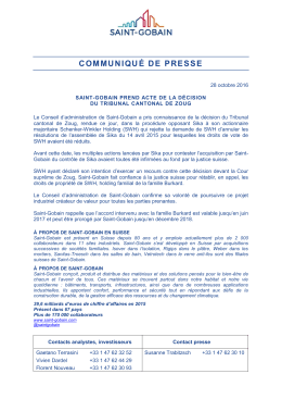 communiqué de presse - Saint