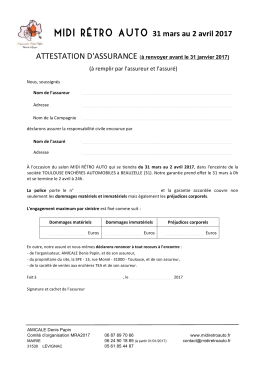 Attestation d`ASSURANCE