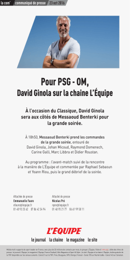 Pour PSG - OM - Le blog de L`ÉQUIPE