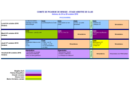 Programme Stage ARClub 2016 - Comité de Picardie de Bridge