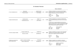 Indicateurs - La Chaux-de