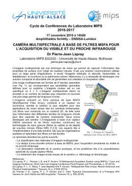Cycle de Conférences du Laboratoire MIPS 2016