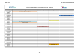 Calendrier académique - Haute Ecole Léonard De Vinci