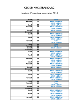 CEGIDD NHC STRASBOURG