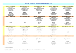 Menus cr&egrave;ches - Diversification 2