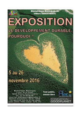 D&eacute;veloppement durable