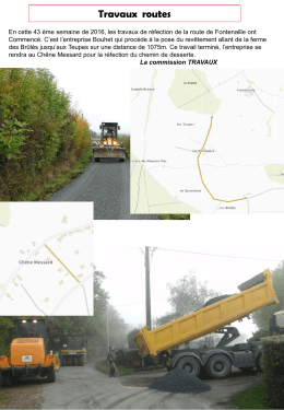 Travaux routes