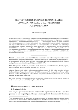 protection des données personnelles : conciliation avec d